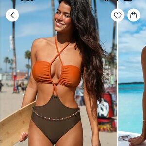 Cupshe Two-Toned Monokini Swimsuit